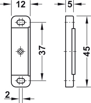 Magnetic Catch Counterpiece SF 4kg NP - view 2