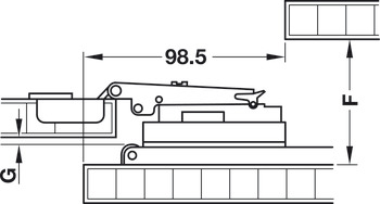 Accuride 1432 40mm Hinge Set-Thick Inset - view 3