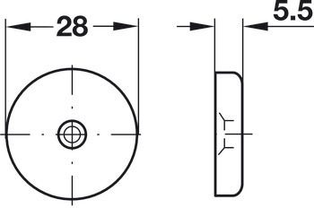 Door Hldr Magnetic Floor 20kg Plastic/Steel Brw - view 2