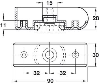 Corner Panel Adjuster 25mm Plastic Black - view 2