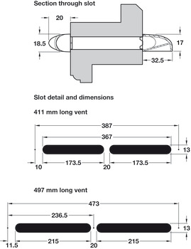 Tvent Select XS13 Vent+Canopy 497mm Wht - view 3