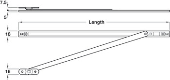 Door+Window Restrictor 350mm Stainless Steel - view 2