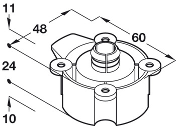 Plinth Top Section Dowel D15mm Plastic Black - view 2