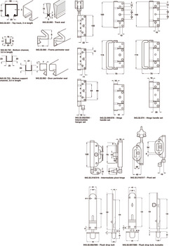 HafeleFld 100U Comp.Set 3Dr Silver