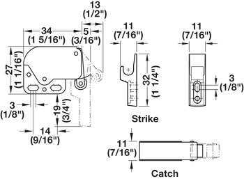 Mini-Latch Automatic Spring Catch Steel NP - view 3