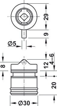 Symo3000 Gls Dr Lock Hinged Dr SF PNP - view 2