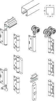 Roomflex Complete Fitting Set 4Dr 3+1 - view 2
