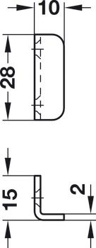 Glass Door Cyl Lever Lock B Diff PNP - view 3