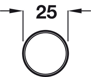 D25mm Rail Tube Straight 5.0m PSS - view 2