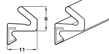 HafeleFld 100U Frm PerimeterSeal 15m Brw 943.32.061