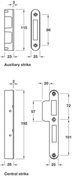 Multipoint Mortice Cyl 3 Lock 12mm Hook - view 2