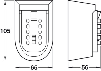 Key Safe with Cover 105x65x56mm - view 2