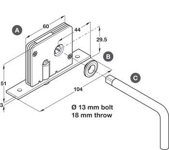 Budget Lock Access Sleeve D11mm Brass NP - view 2