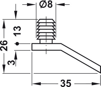 Drawer Lever Type Stop Plastic - view 2
