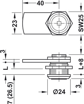 Cam Lock Tri Socket Key 13.0mm Dir.A - view 2
