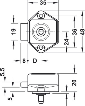 Mini Push-Lock Case BS 15mm UH Lacq - view 3