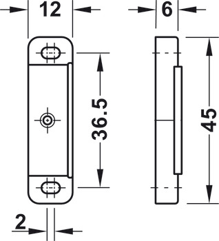 Magnetic Catch 3-4kg SF Plastic White - view 2