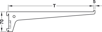 Flange Bracket 2 Hk 70x300mm 55kg Silver - view 2