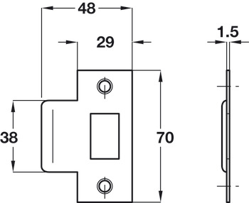 Tubular Mortice Latch HD 75/100mm SB - view 4