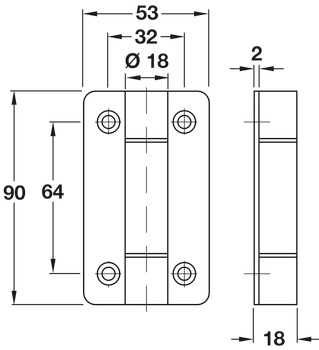 PBA Cub/Brd 316L Hinge Unsprung SSS - view 2