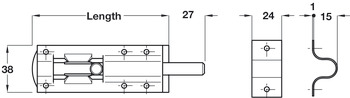 Tower Bolt 160mm Straight M.Steel Black - view 2