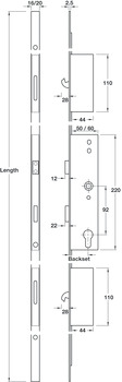 Multipoint 3 Mort Lock 35mm 2250x16mm - view 2