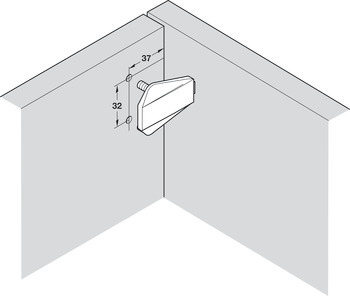 Door Stop w Two Dowels Plastic/PVC Trans - view 3