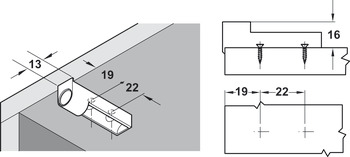 Hafele Linear Adapt Housing SF Plastic Grey - view 2