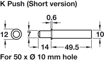 K Push Tech Conc Short w Magnet Grey - view 4