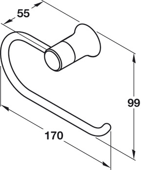 Provence Toilet Roll Hld 99x170x55mm PC - view 3