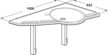 Ropox Support Washbasin Basic LH Wht - view 3