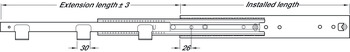 5321-60 BB Drawer Runner Full 115kg 400mm Bright Zinc Plated - view 2