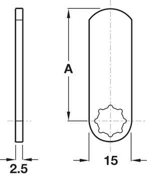 Padlockable Cam Lock-Cam Stght 50mm Steel - view 2