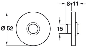 Bell Push-Round D52mm SSS - view 3