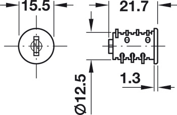 Symo Uni Cyl Core+Fold Key 3 1101-1150 - view 2