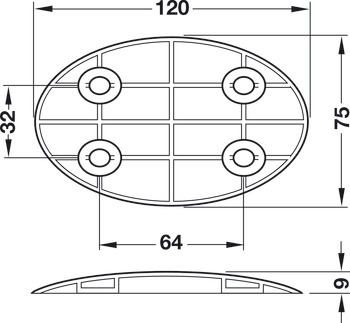 Table Top Connector Modular Zinc D.Grey - view 2