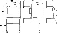Nyma Doc M Shwr Seat+Legs Aluminium Wht/Grey - view 2