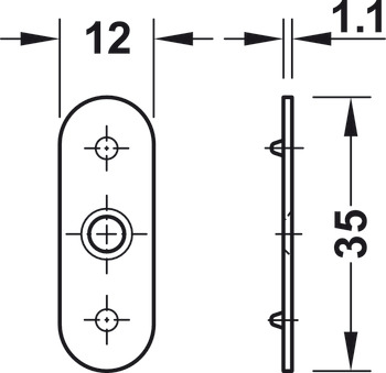 Magnetic Catch 2.0kg SF Steel/Plastic Brown - view 2