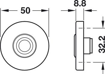 Bell Push-Round D52mm SSS - view 2
