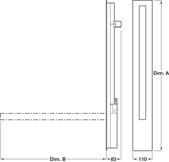PBA ProCAP Drop Down Rail 952x700mm Grey - view 3