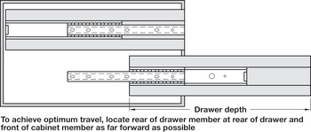 2726 BB Drawer Runner 2-Way Sgl 15kg 400mm Bright Zinc Plated - view 3