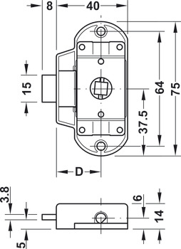 Piccolo Nova Lock Case 7/25mm LH NP - view 2