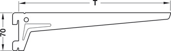 Flange Bracket 2 Hk 70x230mm 55kg Silver - view 2