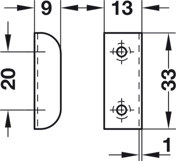 Lock Housing w Aperture for Pro Cyl MNP - view 3