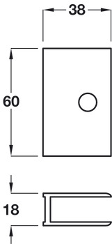 Cubicle Channel Bracket Set Through Fix SAA - view 2