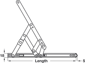 Restrictor Friction Hinge 509mm 24kg 52D - view 3