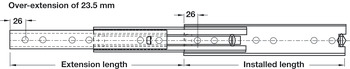 5321 BB Drawer Runner Full 160kg 500mm 304 Stainless Steel - view 4