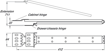 Accuride CC5AD Cable Carrier Steel Bright Zinc Plated - view 3