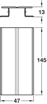 Plinth Panel Flexi Conn 145x47x13mm SSS - view 2