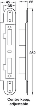 Keep for Multipoint Locks-Centre Adj - view 2